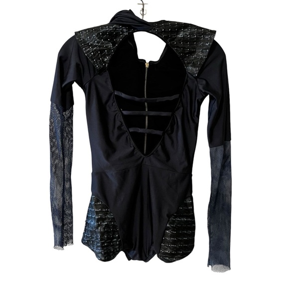 10th House Purple contemporary dance Unitard costume small adult with Hood - Picture 5 of 15